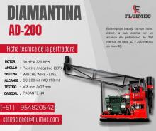 Perforadora diamantina AD-200 linea AQ Y BQ 